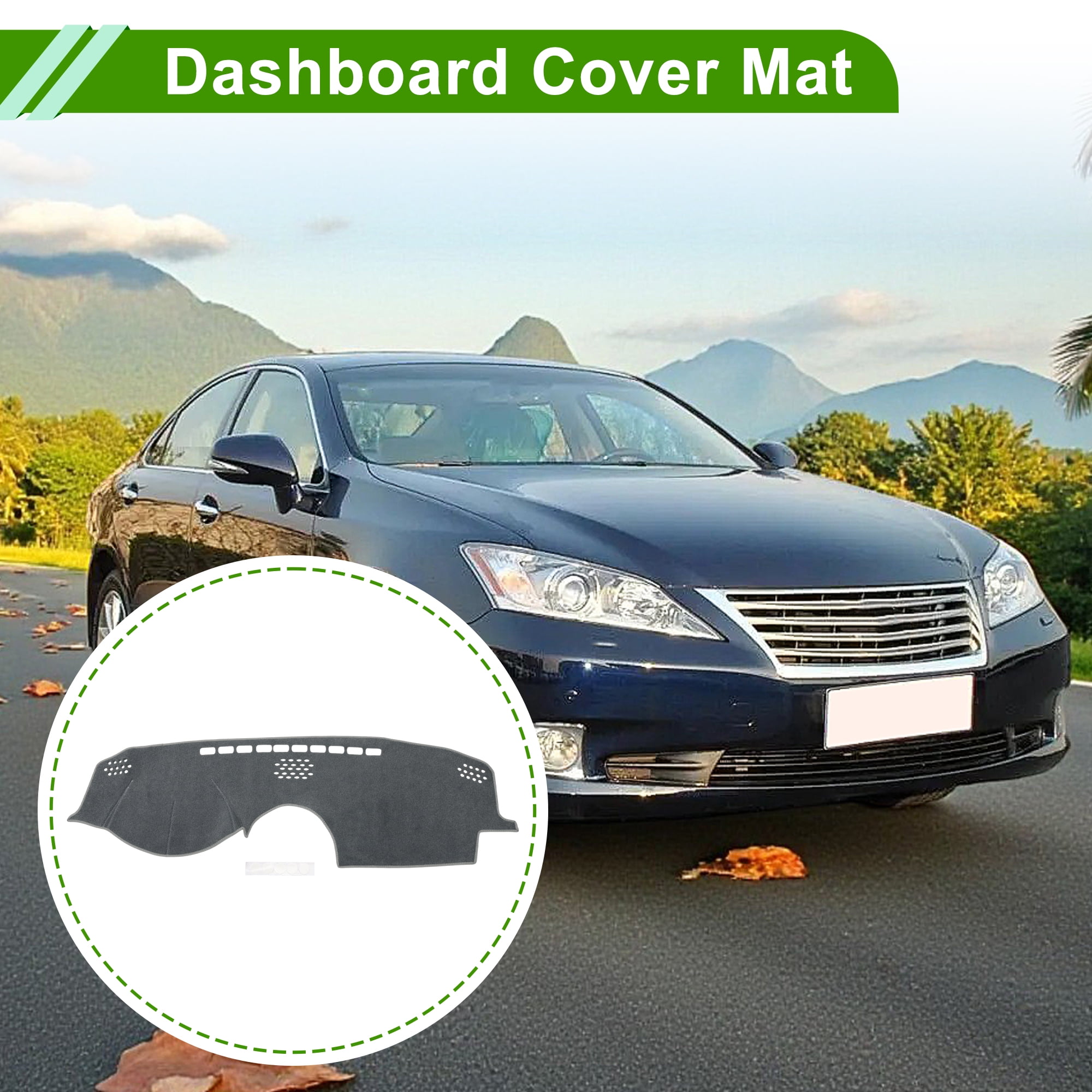 Unique Bargains Dashboard Cover for Lexus ES350 2007-2012 Dash Cover Mat Carpet Center Console Dash Cover Mat Car Interior Anti-Slip Polyester Gray 1 Pc