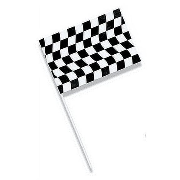 CEG Jumbo Flag, Black & White Check - Set of 12