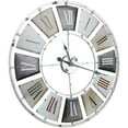 thumbnail image 5 of Vintage Sorbus Wall Clock: Roman Numerals, Rustic Farmhouse Decor, 24” Round, 5 of 7