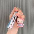 thumbnail image 1 of Llavero personalizado de Hello Kitty con dibujos animados 3D, con correa para la muñeca, accesorios para coche, bolsa, adorno, muñeca, Llaveros dorados de PVC, regalo, 1 of 4
