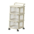 thumbnail image 3 of Carro rodante, estantería móvil, soporte de maquillaje de fácil montaje, carrito organizador de almacenamiento para , dormitorio, cuarto de 3 niveles, 3 of 8
