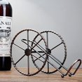 thumbnail image 3 of Botellero para encimera - Soporte para vino para almacenamiento de vino - Botellero de metal de bronce rojo - Botelleros para encimera - Botellero pequeño, 3 of 5