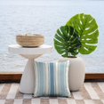 thumbnail image 2 of Outdoor Toss Pillow, 2 Pack, 16 x 16, Rain-Proof, Fade Resistant French Blue Linen Stripe, 2 of 8