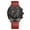 Red, variant on BOZLUN Mens Watches Big Face Leather Waterproof Date Analog Quartz Watch Fashion Business Chronograph Watches for Men