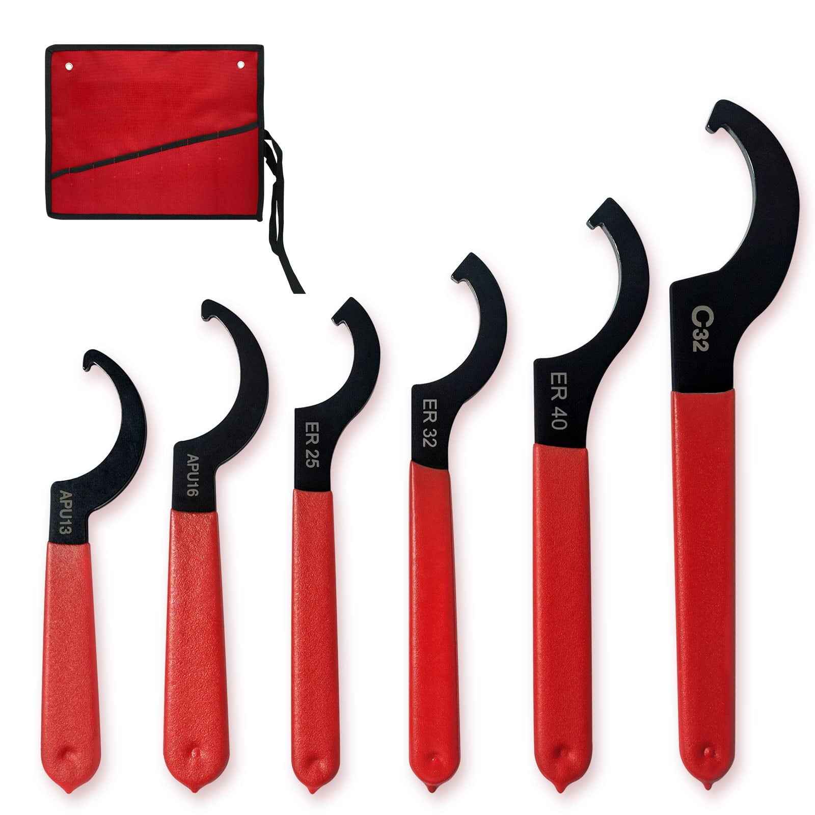 6PCS Spanner Wrench Set, Premium Shock Spanner Wrench, Coilover Wrench