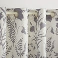 thumbnail image 3 of Exclusive Home Silhouette Floral Light Filtering Grommet Top Curtain Panel Pair, 54"x96", Dark Grey, Set of 2, 3 of 7