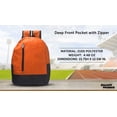 thumbnail image 4 of 6 Quick Zip Backpacks Set - Polyester, Unique features, Front Pocket, Vibrant - Orange, 4 of 5