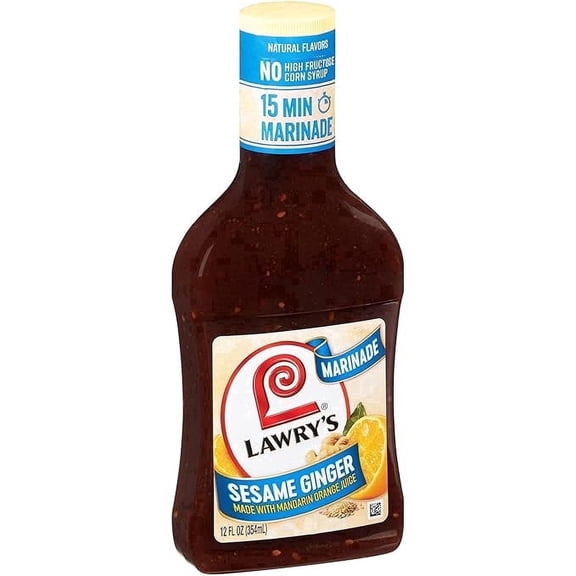 (1 pack) Lawry's Sesame Ginger with Mandarin Orange Juice Marinade, 12 fl oz