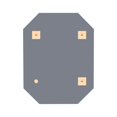 thumbnail image 2 of RADIANCE Goods Verical/Horizontal Hanging Rectangular-Octagon Frameless Wall Mirror 32" Height, 2 of 6