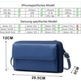 thumbnail image 2 of Funda para móvil para colgar, cartera, protección RFID, cartera para móvil, bolso de hombro, funda para móvil pequeña con pantalla táctil y cartera, bolso bandolera para, 2 of 5