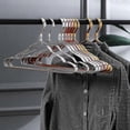 thumbnail image 2 of 10pcs Coat Hanger Aluminium Alloy Clothes Hanger Anti Slip Metal Drying Rack Hanger With Notches Cl, 2 of 5