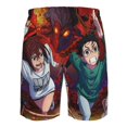 thumbnail image 6 of Anime Dandadan Men's Beach Shorts Swim Trunks Casual Quick Dry Board Shorts Swimwear with Mesh Lined and Pockets, 6 of 8