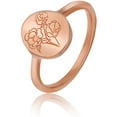 thumbnail image 1 of Handmade Flower Signet Ring18K Gold Ring Delicate Personalized Jewelry Gift for Women/Girls（Rose Gold，5#）, 1 of 3