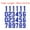 Blue, variant on Uxcell Iron on Number 0 to 9 Heat Transfer 8" Red Single Number 24 Pack