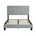 thumbnail image 3 of Full Size Upholstered Platform Bed Frame with Pull Point Tufted Headboard, 3 of 5