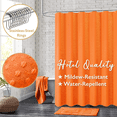 thumbnail image 1 of ComfiTime Cortina de Ducha: Cortina de Baño de Lujo 230 G/M², Resistente, con Dobladillo con Peso, Repelente Al Agua, Resistente Al Moho y Hongos, Lavable a Máquina, 72 x 72, en Relieve, Naranja, 1 of 1