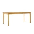 thumbnail image 3 of Walker Edison Modern Solid Oak Scalloped Dining Table for 6, White Oak, 3 of 13