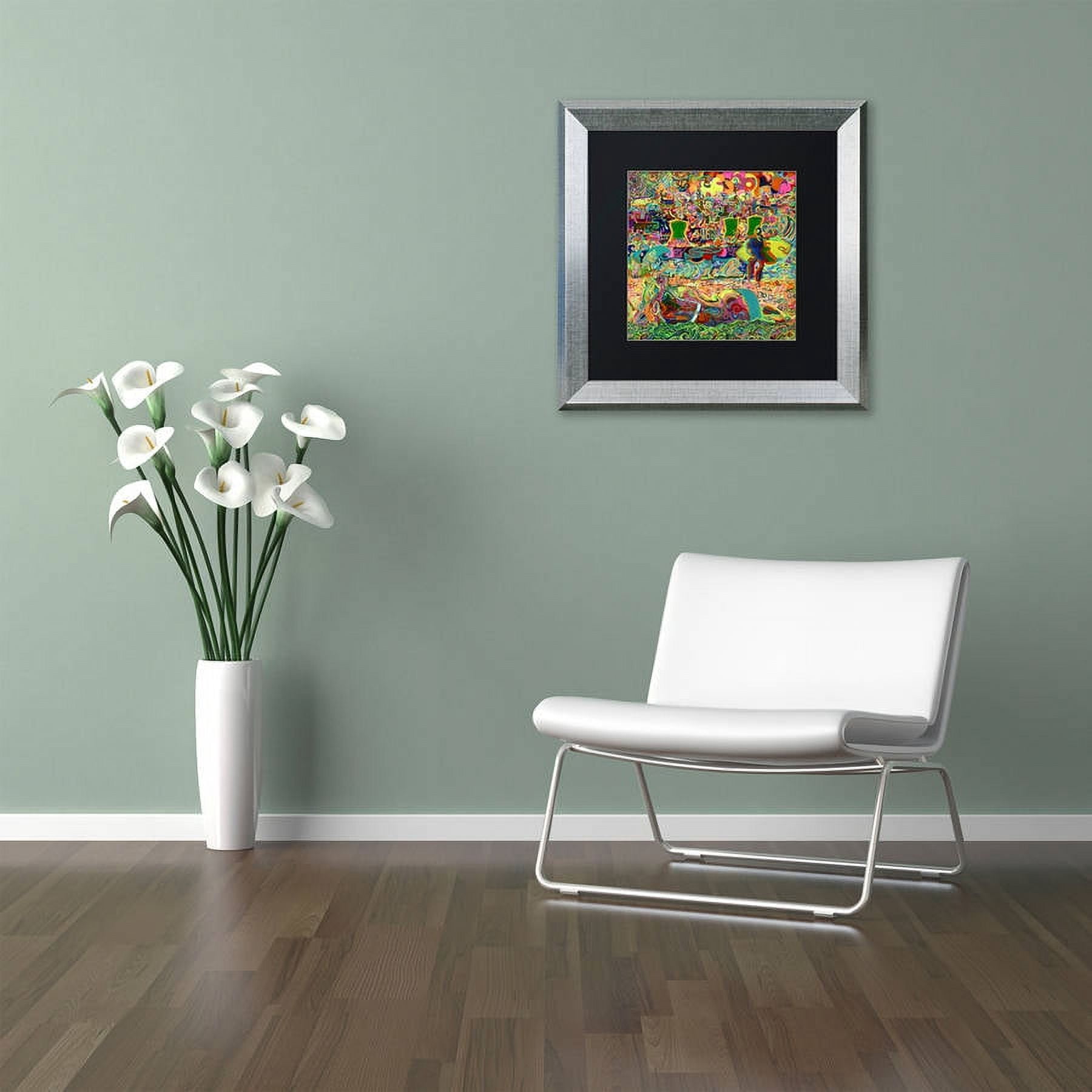 Trademark Fine Art "Fukushima Beach Party" Canvas Art by Josh Byer, Black Matte, Silver Frame
