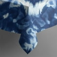 thumbnail image 5 of Indigo Tie Dye Snowflake Square Tablecloth,Waterproof Square Table Cover,Wipeable Spillproof Washable Table Cover for Home Kitchen Party Decor 52"x52"(132x132cm), 5 of 6
