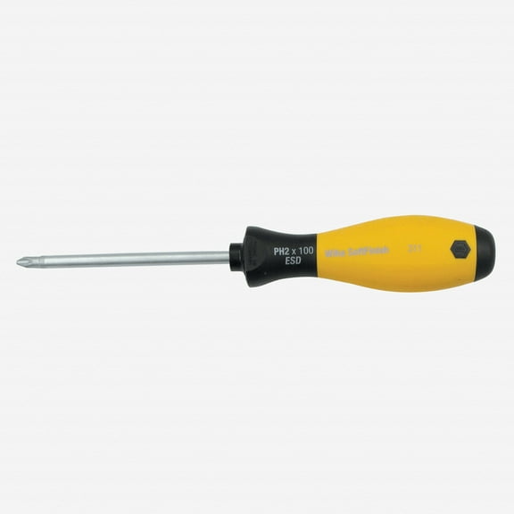 Wiha 31152 #2 x 100mm ESD SoftFinish Phillips Screwdriver