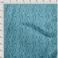 thumbnail image 4 of oneOone Viscose Jersey Teal Blue Fabric Moire Diy Clothing Quilting Fabric Print Fabric By Yard 60 Inch Wide, 4 of 4