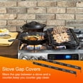 thumbnail image 6 of Uxcell Stove Gap Covers, Kitchen Stove Gap Filler, Aluminum Oven Gap Cover 25.59 in Length, Black, 6 of 6