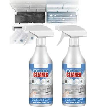 MZXELPRJD 2 Pack Air Conditioner Cleaner 60ml No Washing Air Conditioner Foaming Coil Cleaner Spray All-purpose Household Bubble Cleaner Multi-Purpose Removal of Peculiar Smell Home Office Cleaner