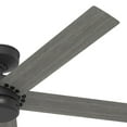thumbnail image 4 of Hunter 52 inch Outdoor or Indoor Ceiling Fan No Light - Black Ceiling Fan without Light, For Patio, Porch, Garage, or Living Room, Standard Mount, 5 Blades, Wall Control - Burton 52247, Matte Black, 4 of 17