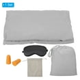 thumbnail image 3 of Uxcell 82.6x47 inch Sleeping Bag Liner Travel Hotel Camping Sleep Sheet Sack Set for Backpacking Light Gray, 3 of 6