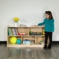 thumbnail image 4 of BizChair Wooden 5 Section School Classroom Storage Cabinet for Commercial or Home Use - Safe, Kid Friendly Design - 24"H x 48"L (Natural), 4 of 12