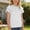 White, variant on Girls Fashion Casual Top With Ruffle Hem Pull String Detail Pure Color Short Sleeve Tee For Everyday Wear Loose Fit Shirts Tees Tops Girls ,White,11-12 Years