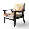 thumbnail image 3 of Designart "Warm Minimalist Waves " Upholstered Modern & Contemporary Accent Chair and Modern & Contemporary Arm Chair - Multiple Color & Pattern, 3 of 7