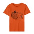 thumbnail image 4 of Odeerbi Thanksgiving Shirts for Women 2025 Pumpkin Shirt Plaid Leopard Graphic Tees Funny Cute Short Sleeve Fall Shirt Gift Tops Orange Refer to Size Chart In Description, 4 of 9