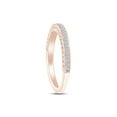 thumbnail image 3 of AFFY 14K Rose Gold Over 925 Sterling Silver Round Cut Natural Diamond Half-Eternity Anniversary Wedding Band Ring (0.14 Cttw, I-J Color, I2-I3 Clarity), Ring Size-9.5, 3 of 5