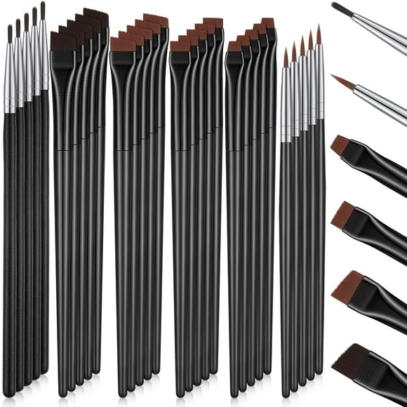 Set de pinceles delineadores de ojos Potchen, 30 unidades, para delineador en gel y maquillaje