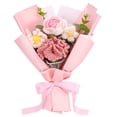 thumbnail image 1 of Ramo Tejido Omldggr Flores de Crochet Artificiales Rosas, 1 of 9