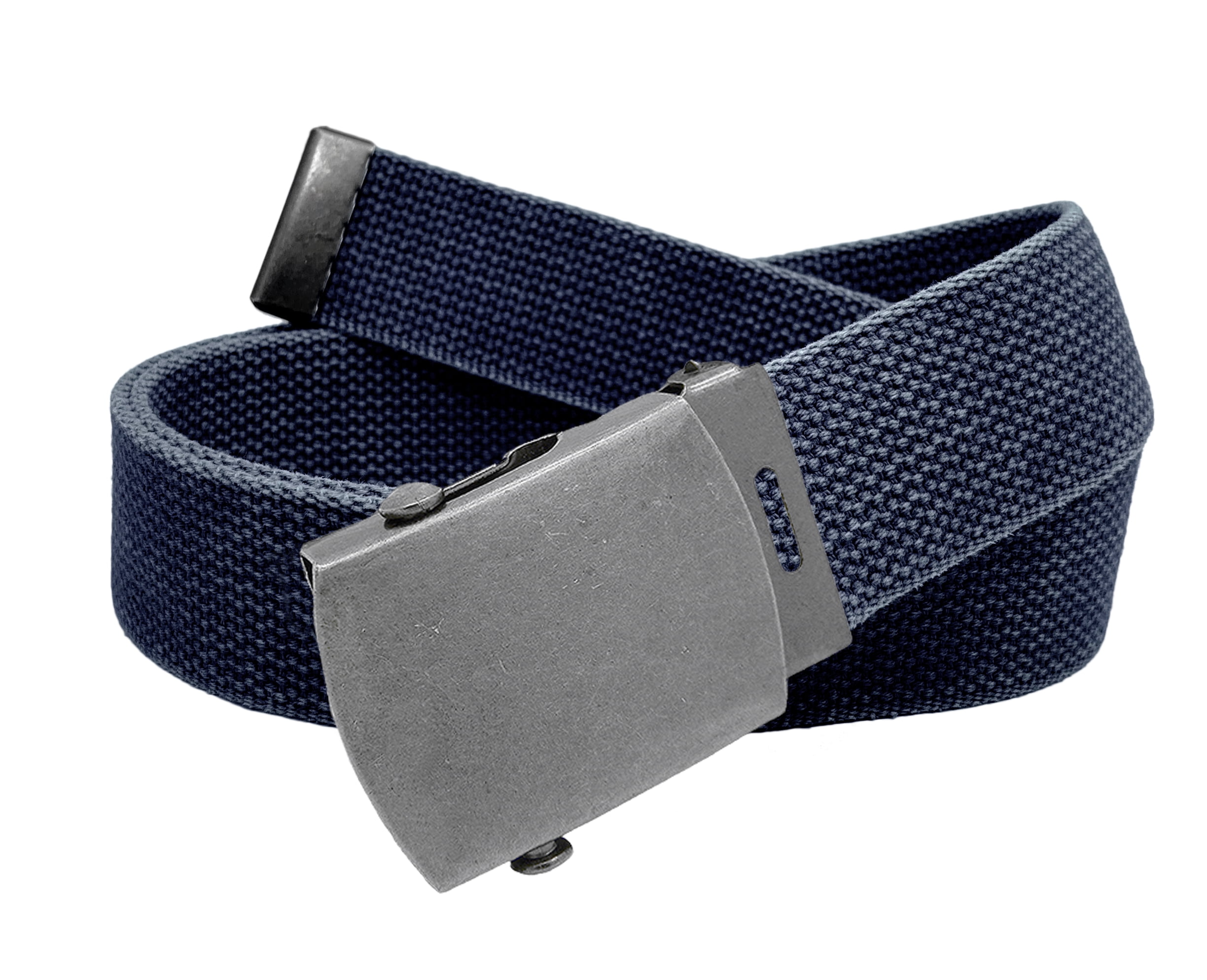 NEW 1.5/" WIDE GRAY GREY ADJUSTABLE 42/" CANVAS MILITARY WEB BELT BLACK BUCKLE
