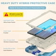 thumbnail image 3 of Allytech Case for Samsung Galaxy Tab A7 Lite 8.7" 2021, SM-T220/SM-T225/T225N-T225C Cover for Kids Toddlers Children, Rugged Shockproof Kickstand Case with Hand Strp/Shoulder Strap, Rainbow Blue, 3 of 10