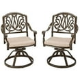 thumbnail image 1 of Bowery Hill Coastal Taupe Aluminum Outdoor Swivel Rocking Chair, 1 of 2