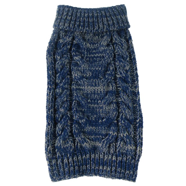 Pet Life Classic True Blue Pet Sweater - Suéter De Punto Para Perro Con Cuello De Tortuga, Ropa De Invierno Para Perros Diseñada Para Mantener El Calor