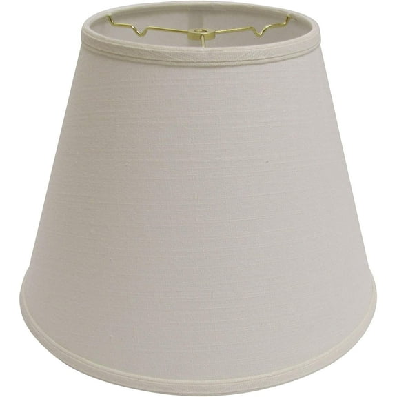 Cloth & Wire Slant Deep Empire Hardback Lampshade with Washer Fitter, White