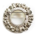 thumbnail image 6 of Pre-Owned CHANEL Coco Mark Metal Brooch with Rhinestones in Silver and Black, Women's, Free..., 6 of 8