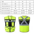 thumbnail image 2 of Chaleco de seguridad reflectante de alta visibilidad Chalecos de seguridad con bolsillo con cre Carevas  Ropa reflectante, 2 of 7