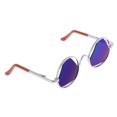 thumbnail image 3 of Gafas de sol con montura plateada y lentes triangulares para Blythe, 3 of 8