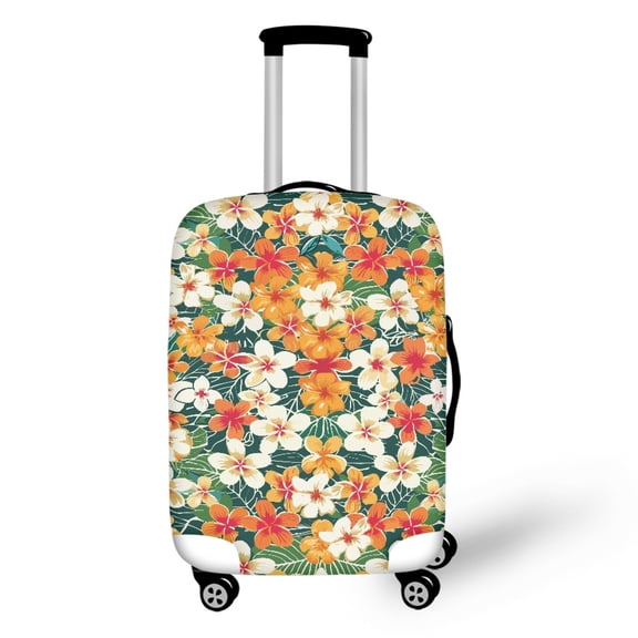 HELLHERO Polyester Ammonia Suitcase Protector Baggage Cover for Travel Elastic Anti Pollution Anti Fade, Tropical Floral Print