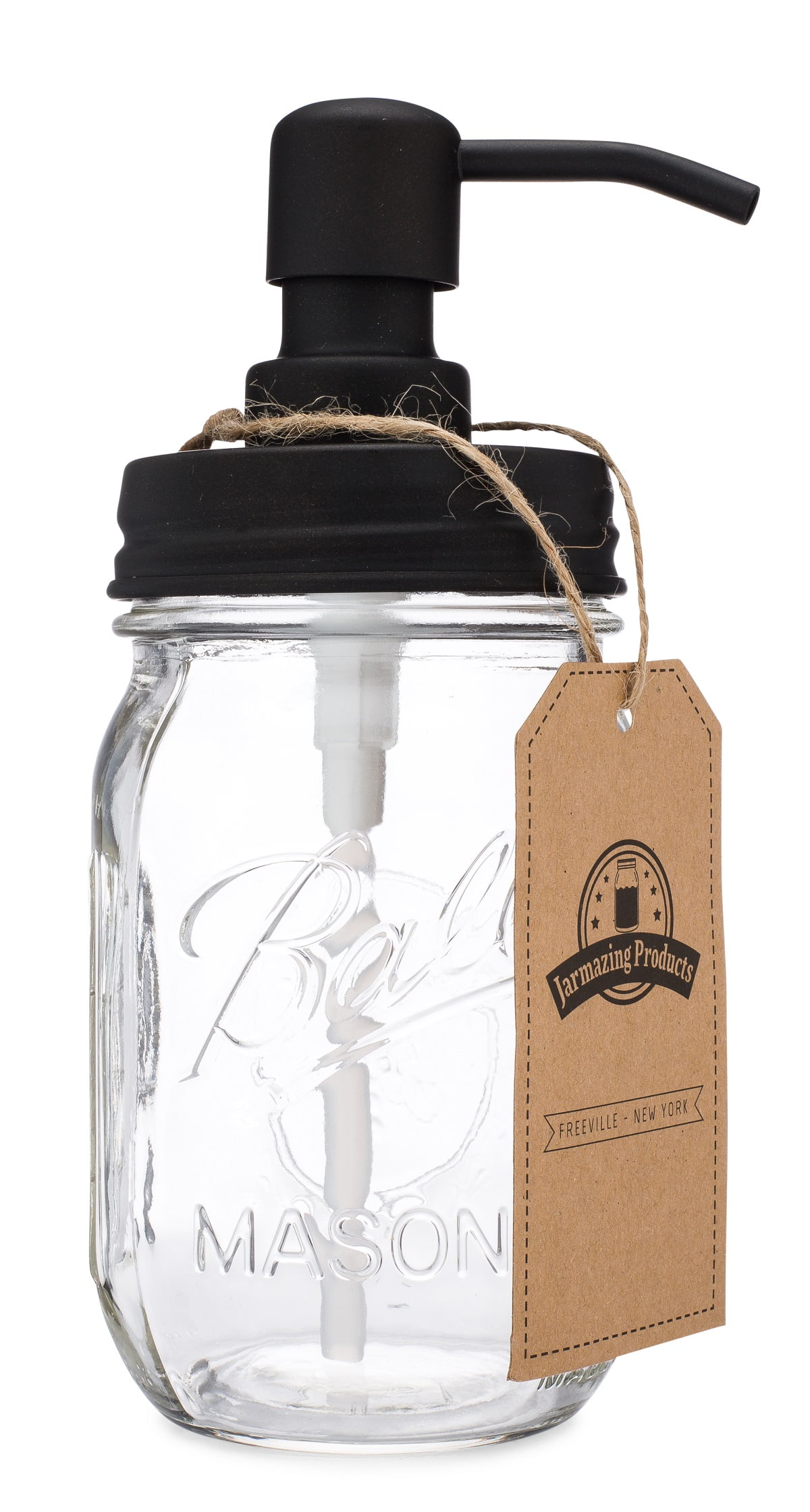 Glass Mason Jar Soap Dispenser Hold 16 Ounces Christ is The Head of Our Home Farmhouse Chic 