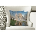 thumbnail image 4 of Ambesonne East Throw Pillow Cover 2 Pack, Ornate Northern Palace, 18", White Green Blue, 4 of 6