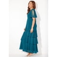 thumbnail image 3 of Catherines Women's Plus Size Tiered Chiffon Maxi Dress, 3 of 5