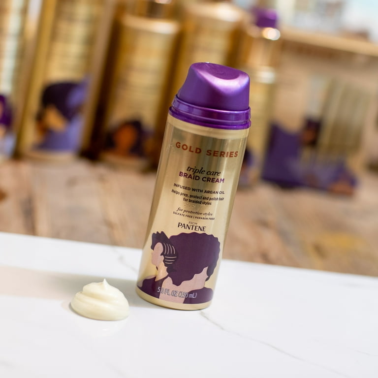 Pantene Gold Series Triple Care Braid Cream, Argan Oil Conditioner