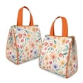 thumbnail image 2 of Pioneer Flower Floral Print Pattern Insulated Lunch Bag for Women & Adults,Large Portable Soft Cooler Lunch Bag,Thermal Food Storage Tote with Pearl Cotton,8.66L,8.75x5.75x9.5 Inch, 2 of 6